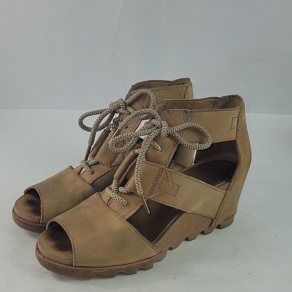 Sorel Joanie Lace Tie Wedge Women's Sandals - Picture 9 of 13